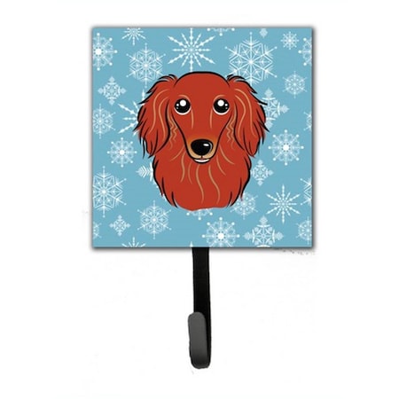 Micasa Snowflake Longhair Red Dachshund Leash & Key Holder MI251791